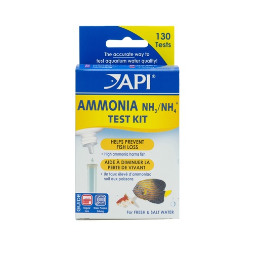 [APLR8600] API AMMONIA 130-Test Freshwater and Saltwater Aquarium Water Test Kit