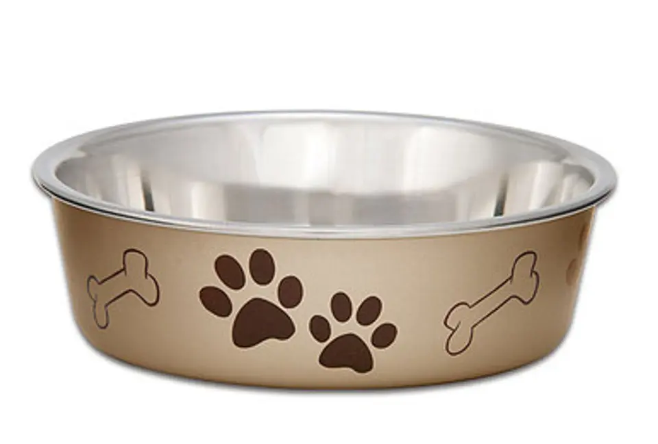 Loving Pet Metallic Bella Bowl Medium- Champagne