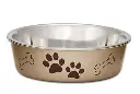 Loving Pet Metallic Bella Bowl Medium- Champagne
