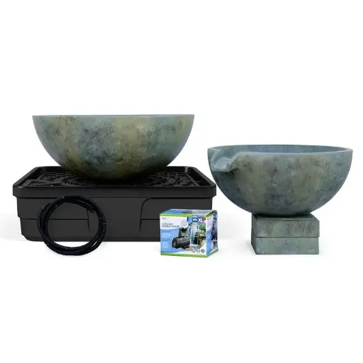 [AQS58087] AQUASCAPE SPILLWAY BOWL AND BASIN FOUNTAIN KIT - PATINA - 32"/40" DIA (81/102 CM)