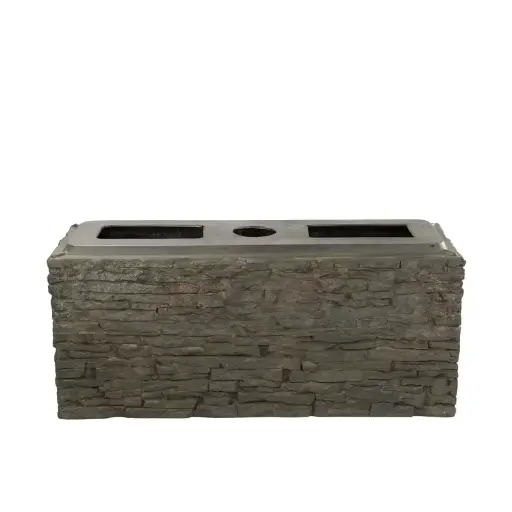 [AQS78279] AQUASCAPE STACKED SLATE WALL BASE-STRAIGHT - 13" H (33 CM)