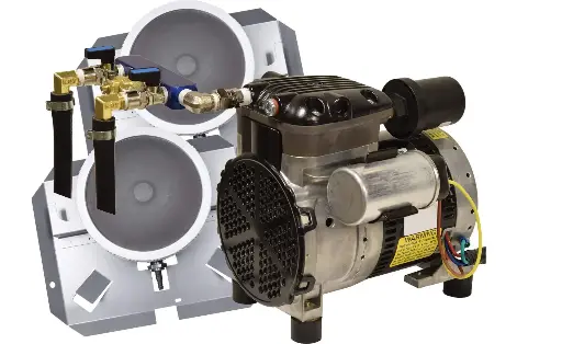 [EAPRPA34-2] Easy Pro Rocking Piston Pond Aeration System - 1/4 HP Kit w/ Two diffusers and NO tubing