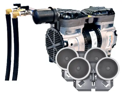 [EAPRPA65A] Easy Pro Rocking Piston Pond Aeration System - 1/2 HP 2 Valve Kit w/ NO Tubing