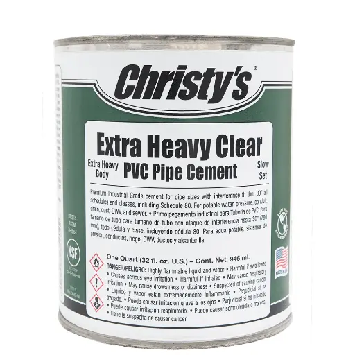 [CHRHMCLVQP] Christy's Med Clear PVC Pipe Cement, 1/4 Pint