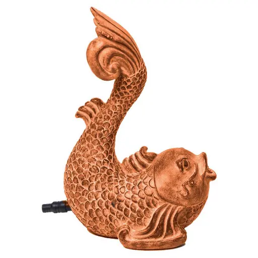 [POB52601] POND BOSS KOI SPITTER, TERRACOTTA (POBSKOIT)