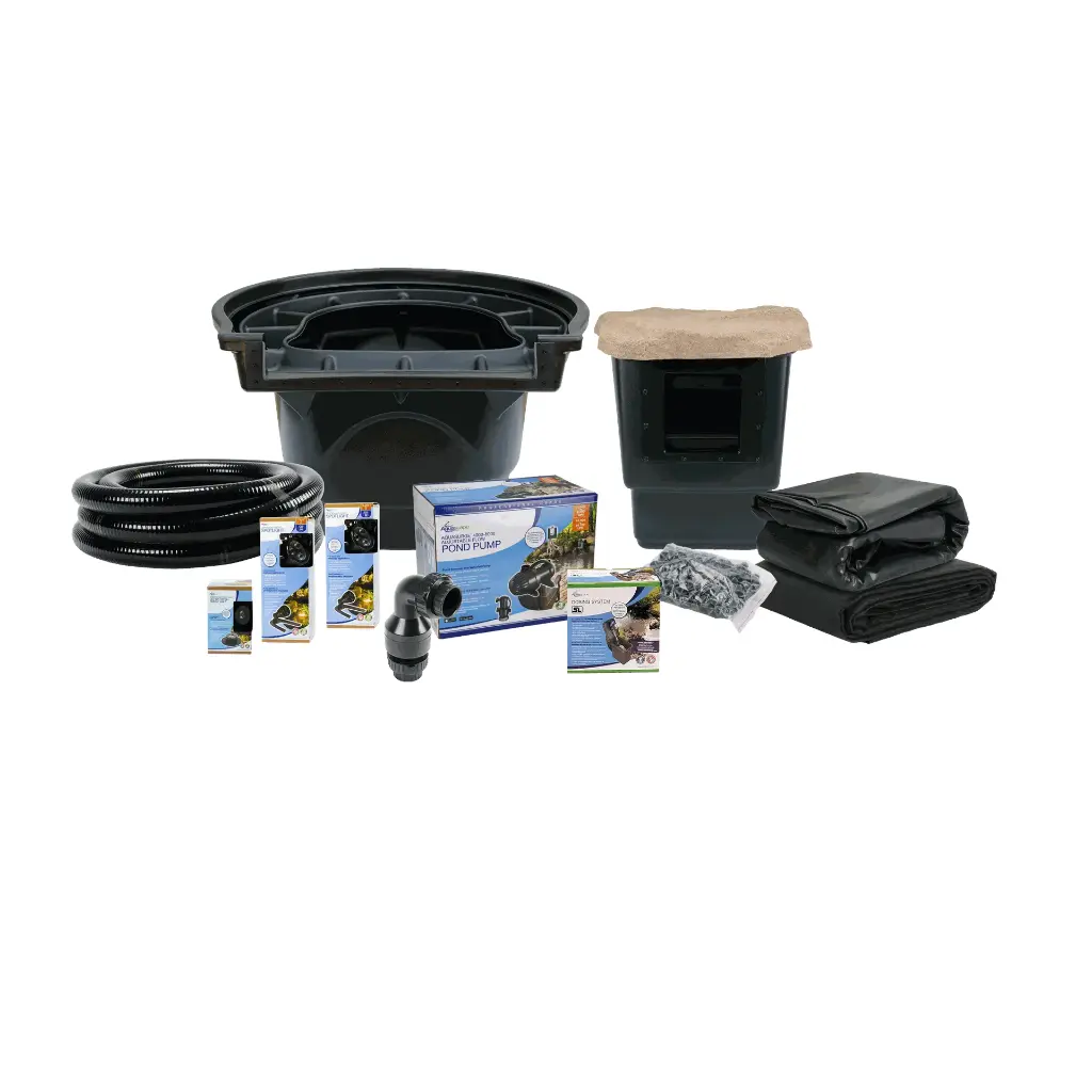 AQUASCAPE PRO LARGE POND KIT 21' X 26' W/AQUASURGE 4000-8000 ADJUSTABLE FLOW POND PUMP