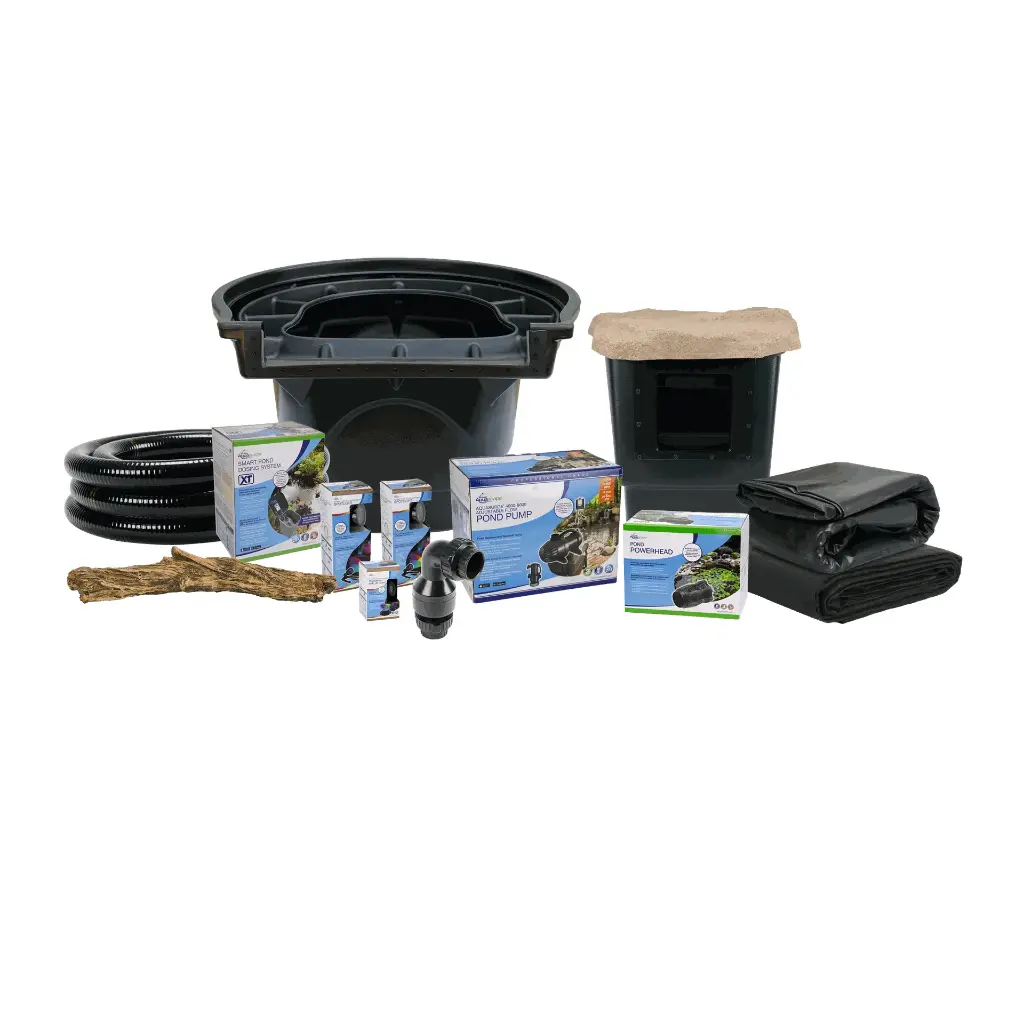 AQUASCAPE PRO LARGE DELUXE POND KIT 21' X 26' W/AQUASURGE 4000-8000 ADJUSTABLE FLOW POND PUMP