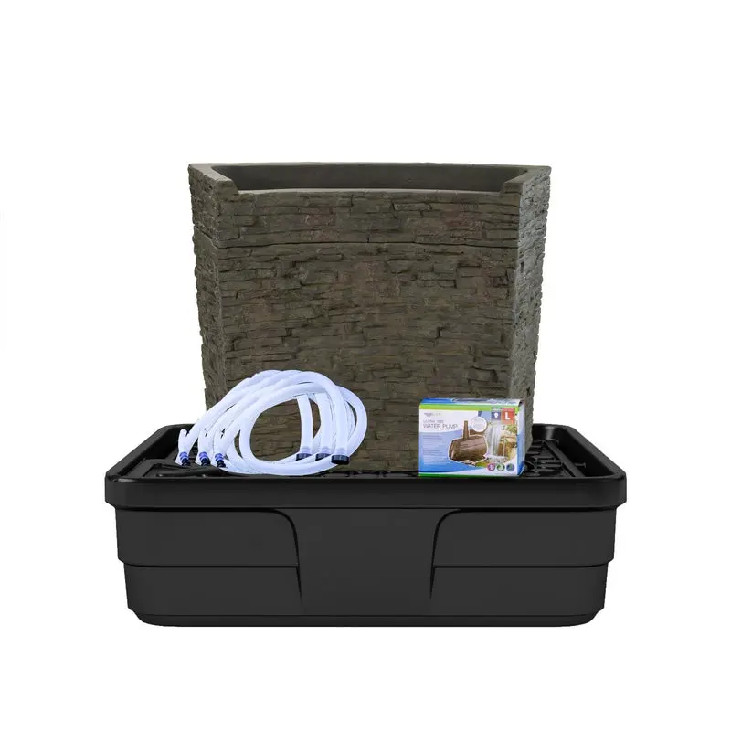 AQUASCAPE STACKED SLATE WALL FOUNTAIN KIT - 32" H (81 CM)