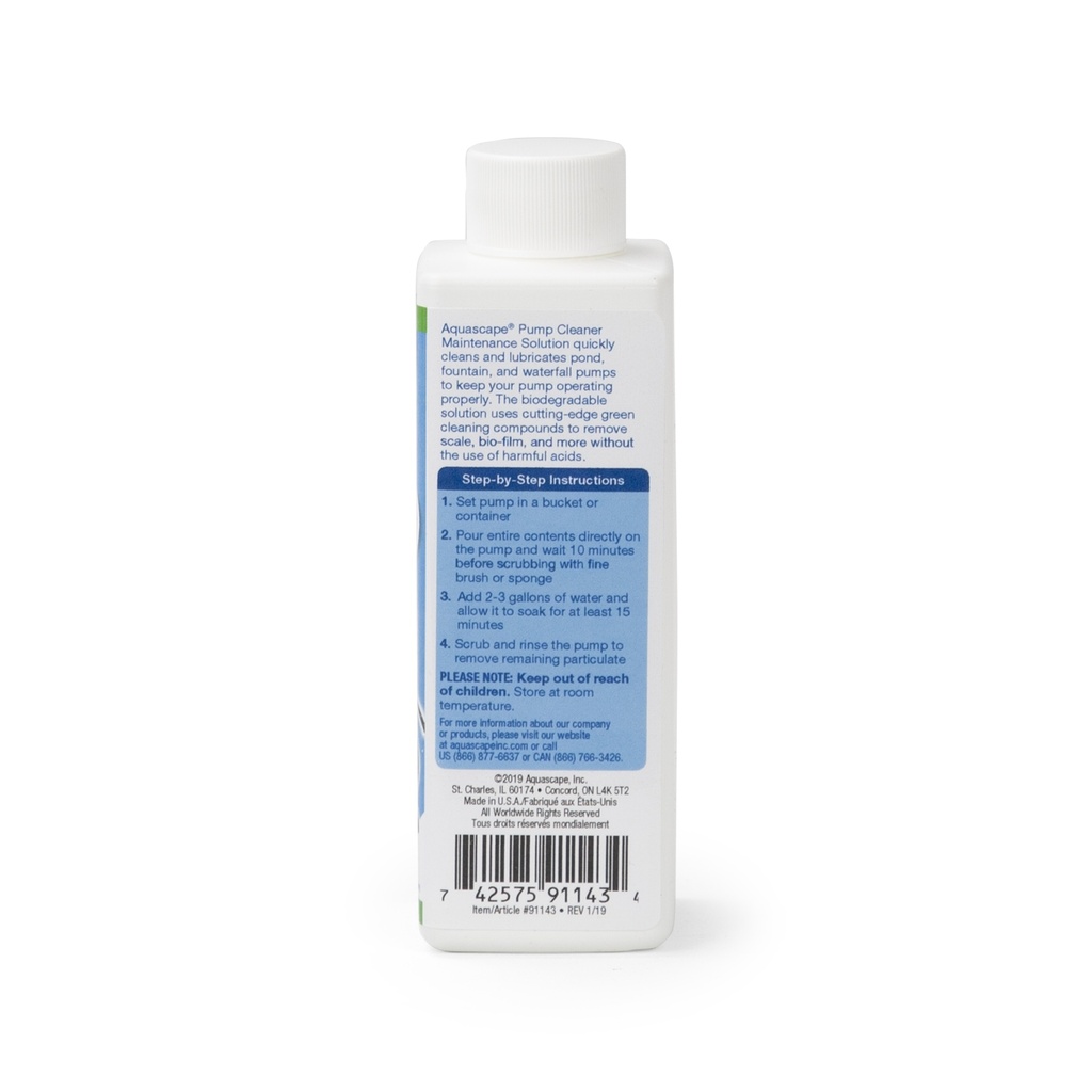 AQUASCAPE PUMP CLEANER MAINTENANCE SOLUTION - 8 OZ / 236 ML