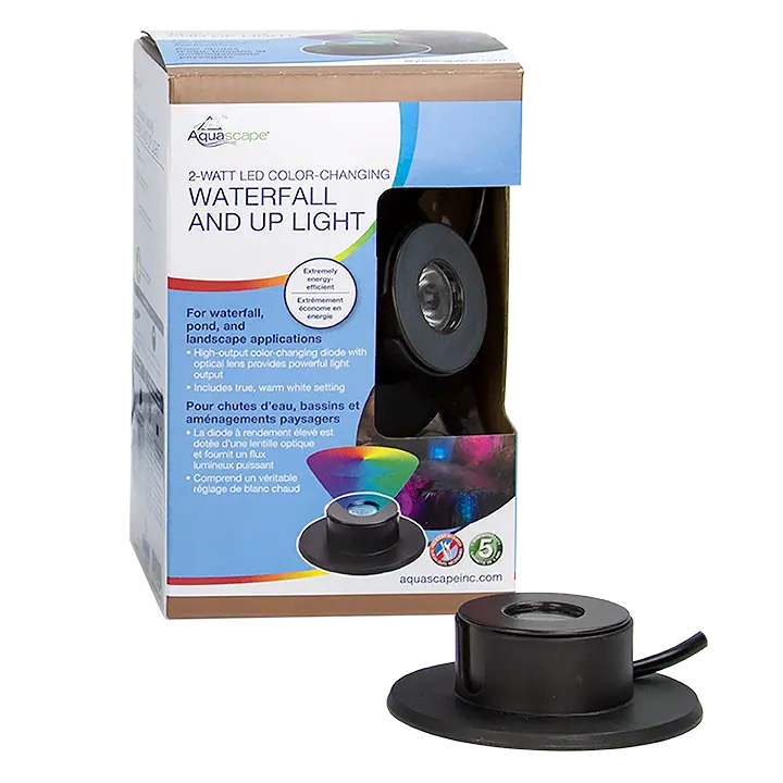 AQUASCAPE 2 WATT COLOR CHANGING PUCK WATERFALL LIGHT