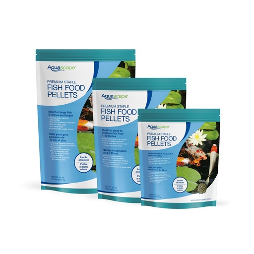 [AQS98868] AQUASCAPE PREMIUM STAPLE FISH FOOD-SMALL PELLETS - 2.2 LB / 1 KG