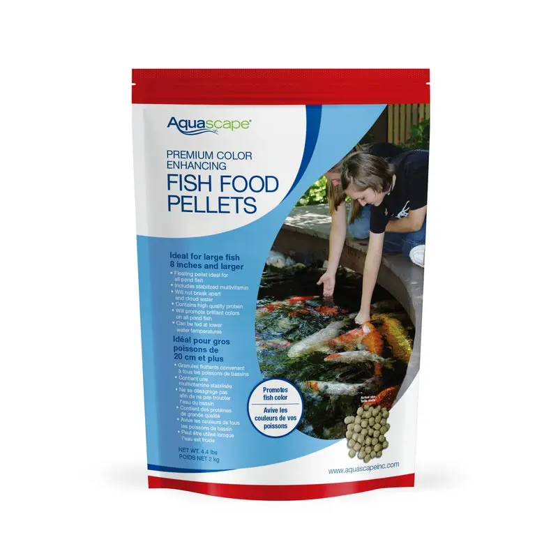 AQUASCAPE PREMIUM COLOR ENHANCING FISH FOOD-LARGE PELLETS - 4.4 LB / 2 KG