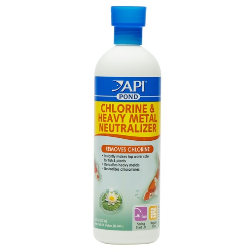 [AP141B] API POND CHLORINE & HEAVY METAL NEUTRALIZER Pond Water Neutralizer (16 FL OZ)