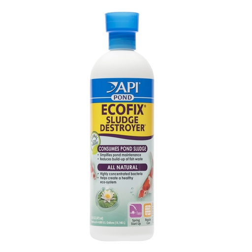 [AP147B] API POND ECOFIX SLUDGE DESTROYER Pond Water Clarifier and Sludge Remover Treatment (16 FL OZ)