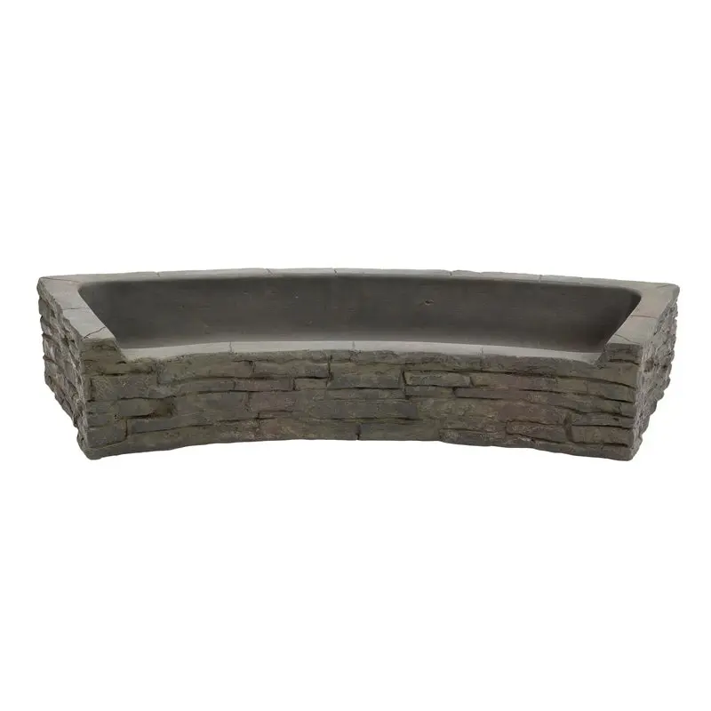 AQUASCAPE STACKED SLATE WALL TOPPER-CURVED FRONT-SPILL