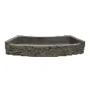 AQUASCAPE STACKED SLATE WALL TOPPER-CURVED REAR-SPILL