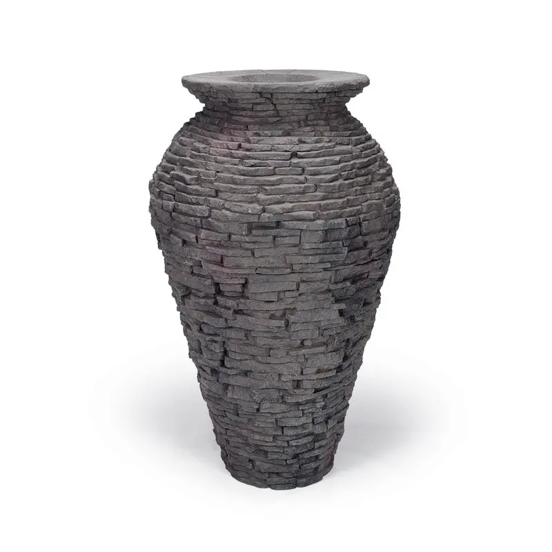AQUASCAPE STACKED SLATE URN - 45" H (114 CM)