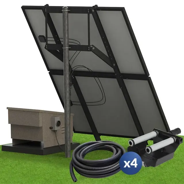 Airmax SolarSeries Aeration System Battery Backup w/ 4 Diffusers 400' 5/8" EasySet Airline