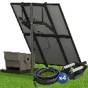 Airmax SolarSeries Aeration System Battery Backup w/ 4 Diffusers 400' 5/8" EasySet Airline