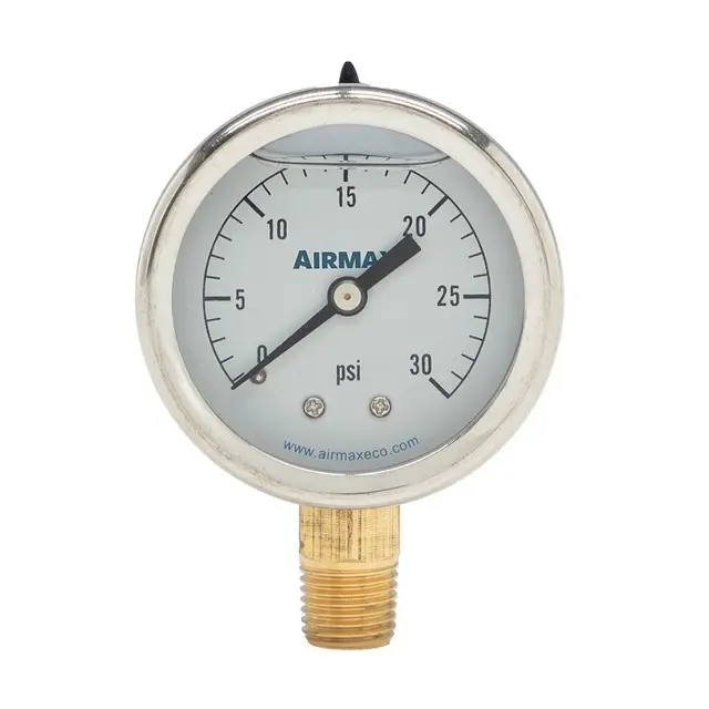 Airmax 2" Liquid Filled Pressure Gauge (0-30 psi)