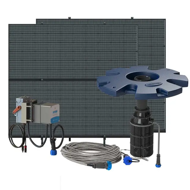 Airmax SolarSeries Fountain w/ Solar Panels & EasyMount Assembly 100' Cord Stainless