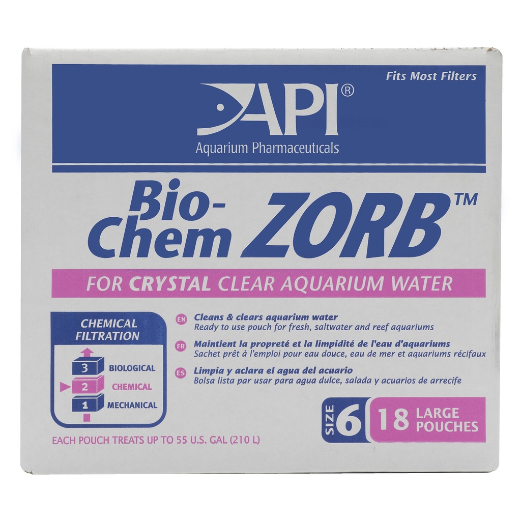 Mars Fishcare BIO-CHEM ZORB POUCH SZ 6 (BULK= 18)