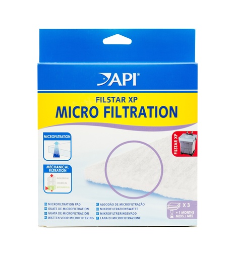 [AP733A] Mars Fishcare API FILSTAR XP MICROFILTRATION Aquarium Canister Filter Filtration Pads 3-Count