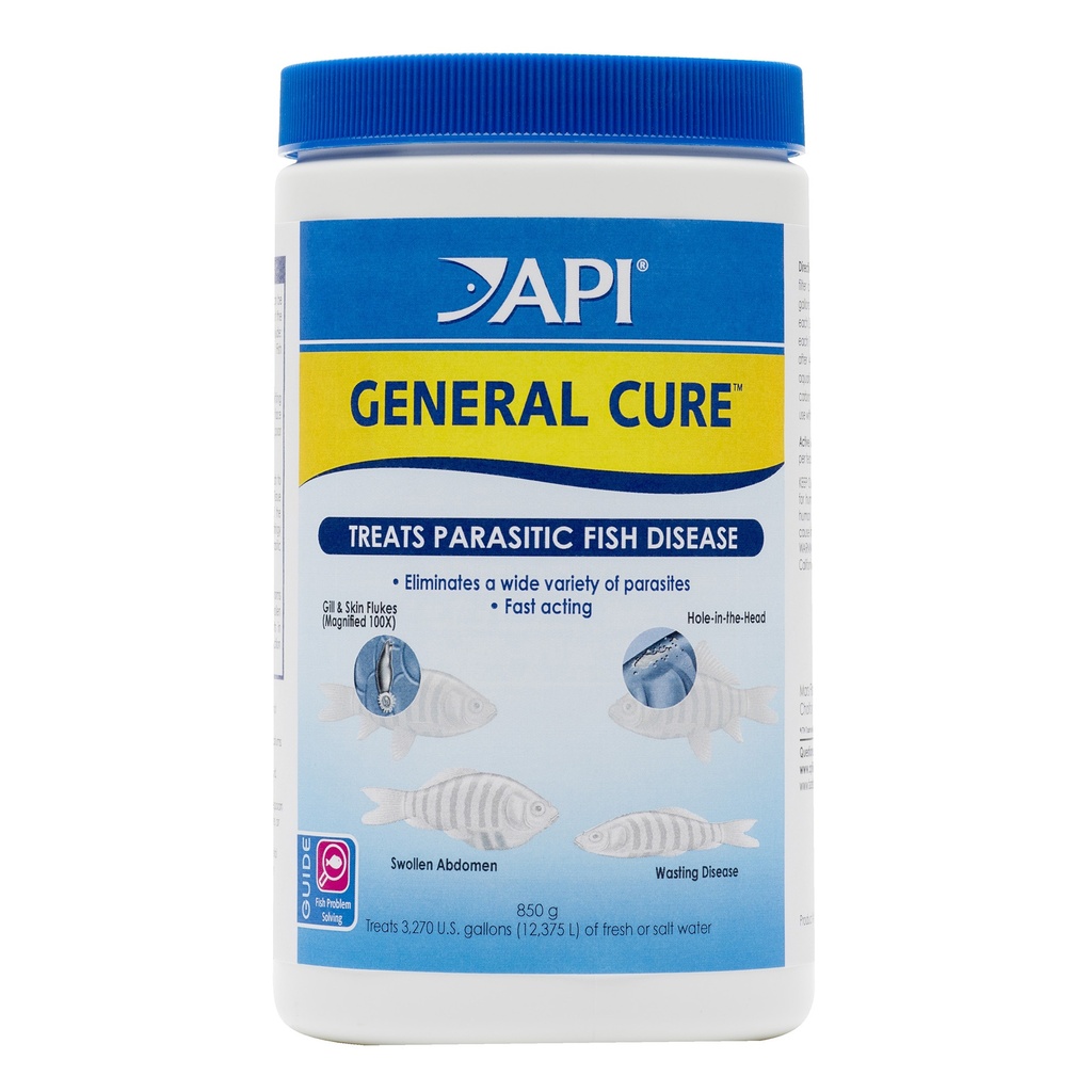 API GENERAL CURE Freshwater and Saltwater Fish Powder Medication 30-Ounce Bulk Box