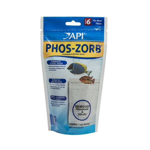 [AP109A] Mars Fishcare API PHOS-ZORB SIZE 6 Aquarium Canister Filter Filtration Pouch 1-Count Bag