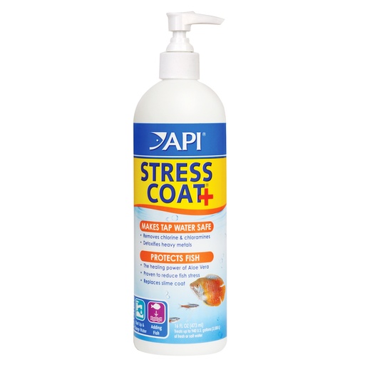 [AP85F] Mars Fishcare API STRESS COAT Aquarium Water Conditioner 16-Ounce Bottle