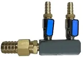 Matala 2 Valve Heavy Duty Air Manifold (3/8" Barb)