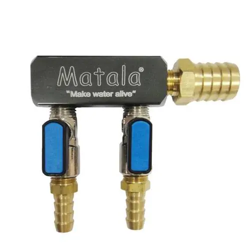 Matala 2 Valve Heavy Duty Air Manifold (5/8" Barb)