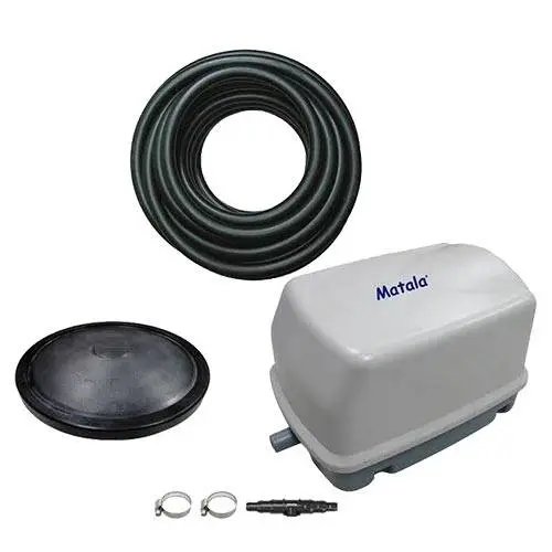 Matala HK-25LP Air Pump + MD-5W Air Diffuser + 30ft 3/8" Weighted Air Hose (MTMEAPRO2PLUS-W)