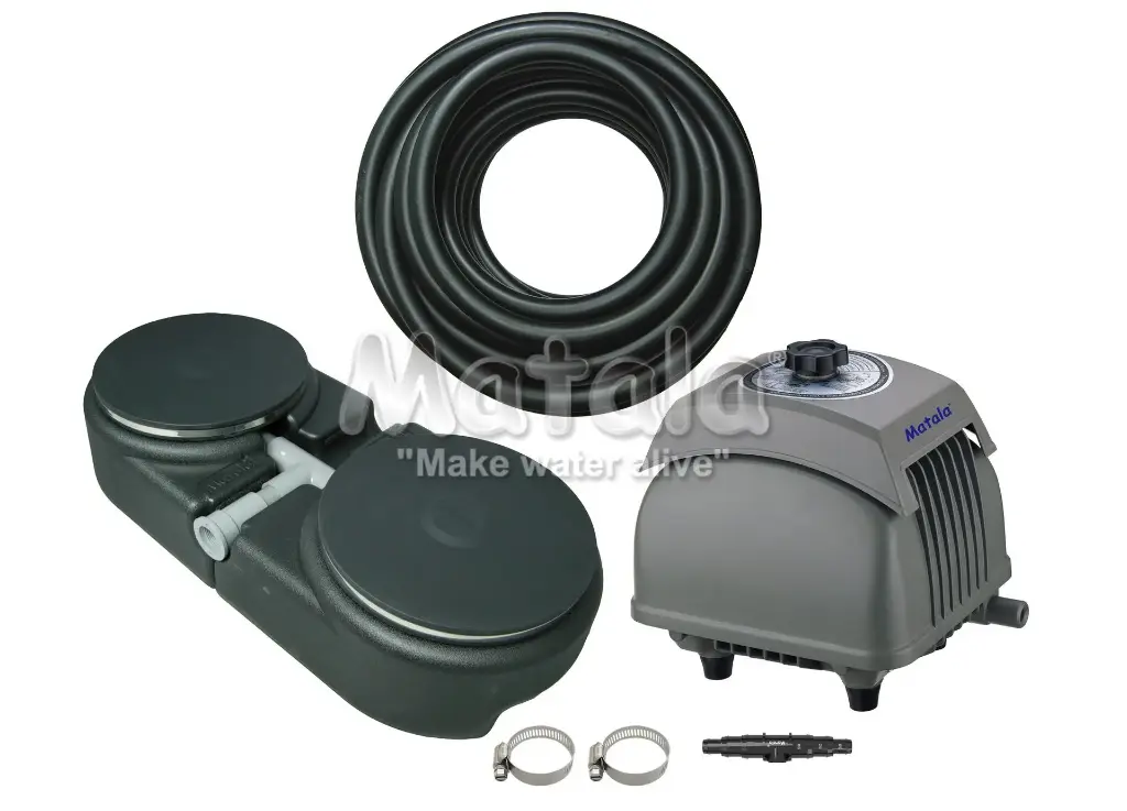 Matala HK-80LH Air Pump + MDB22 Air Diffuser + 30ft 3/8" Weighted Air Hose (MTMEAPRO5PLUS)