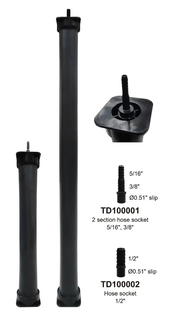 Matala Weighted Air Tube Diffuser 12" L x 2" Dia. (include 2 types barb fitting - TD100001 and TD100002, not glued)(MTMTD300W)