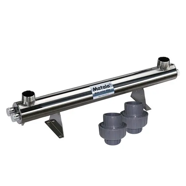 Matala Stainless Steel UV Clarifier 150 watt, electronic ballast (includes 2" Unions)(MTSSL150WU)