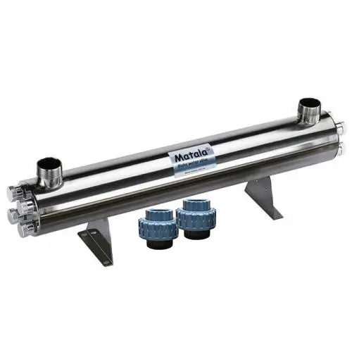 Matala Stainless Steel UV Clarifier 300 watt, electronic ballast, 3" Inlet / Outlet (includes 3" Unions) (MTSSL300WU)