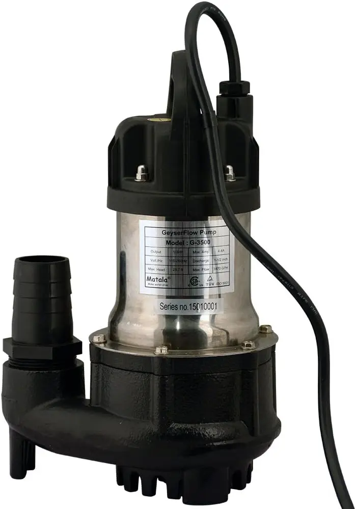 Matala 1/3 HP GeyserFlow Pump 11/2" Outlet 3500 gph
