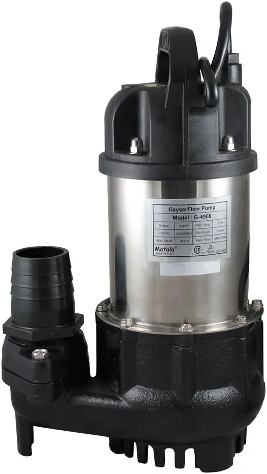 Matala 3/4 HP GeyserFlow Pump 2" Outlet 4900 gph