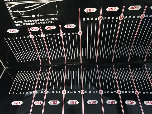 Matala Koi Measuring Board 65cm Measure ; OD 26.6" L x 0.12" 
thickness, Black