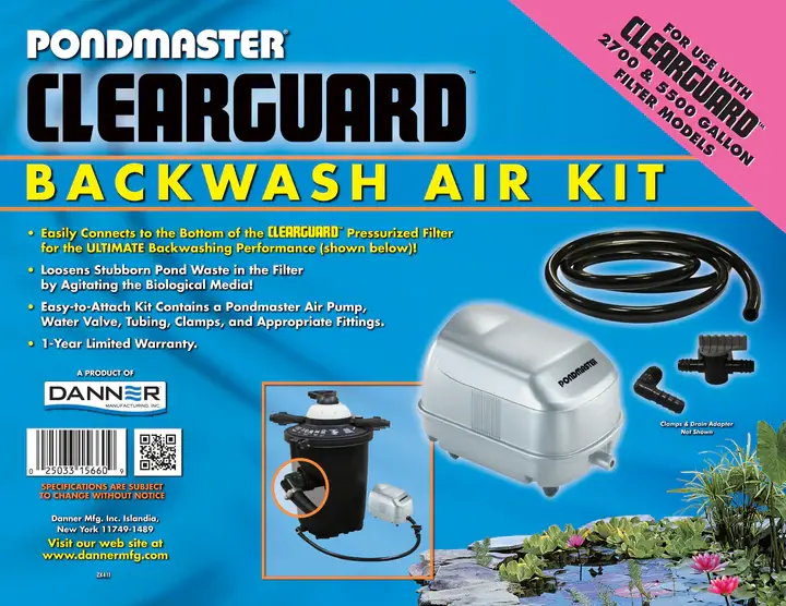 Pondmaster Clearguard Large Air Kit for Pressurized Filter (use with all 8 and 16 Models)