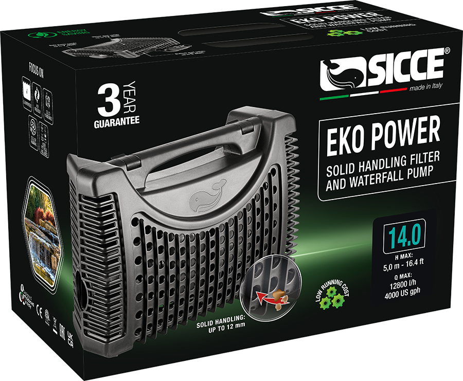 Sicce - EKO POWER 14 Pond Pump - 4000 gphPumping for Koi and Ornamental Ponds