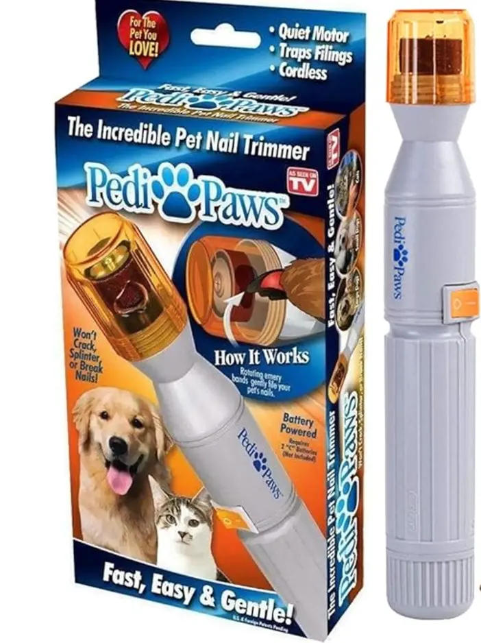 Pedi Paws Dog Nail Grinder, Professional Electric Pet Nail Grinder, Gentle Filing Wheel for Your Pet's Happy Paws
