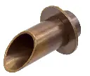 Easy Pro Vianti Falls Brass 2" Round Scupper with round wall plate - 1 1/2" fpt inlet