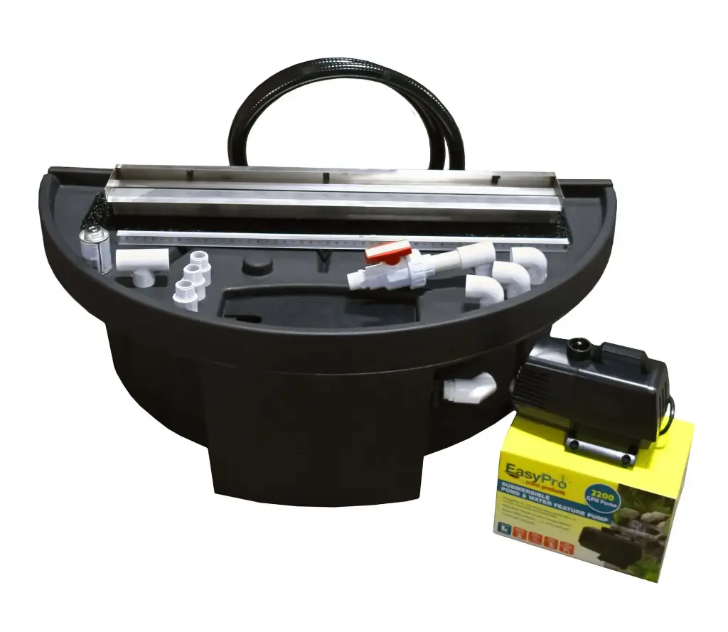 Easy Pro Vianti Falls - 35" Spillway kit w/ White LED; includes basin, pump, spillway, plumbing
