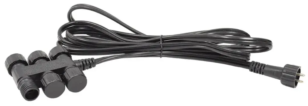 Easy Pro 15' Extension Cord w/ 6 outlets - for LED fixtures with quick connect plugs