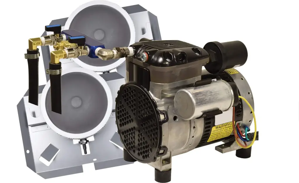Easy Pro Rocking Piston Pond Aeration System - 1/4 HP Kit w/ Two diffusers and NO tubing