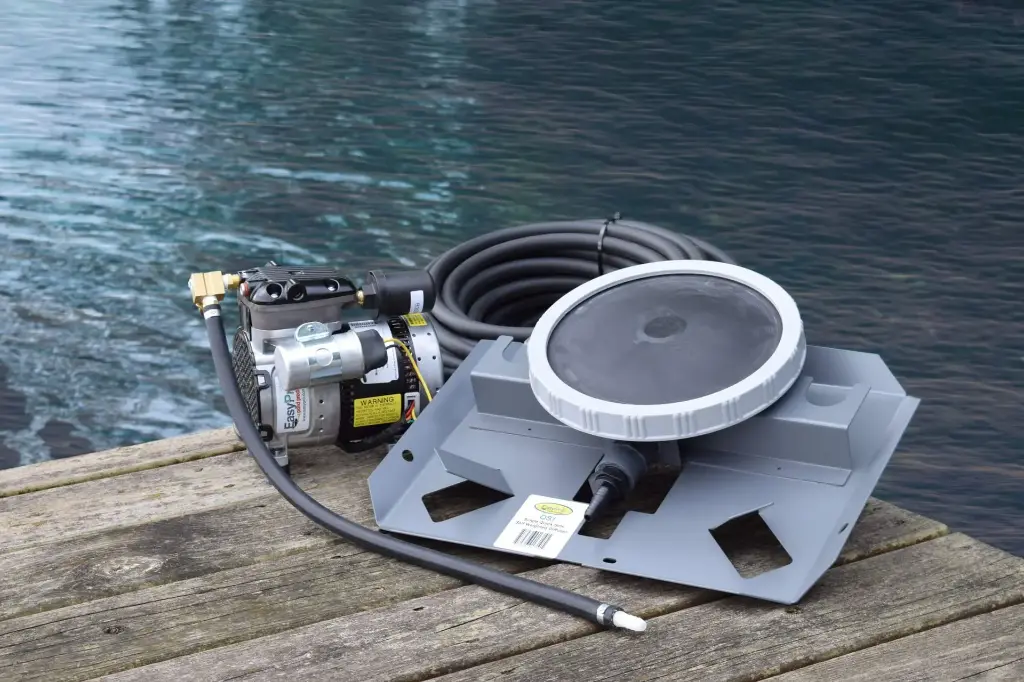 Easy Pro Rocking Piston Pond Aeration System - 1/4 HP Kit w/ Quick Sink Tubing