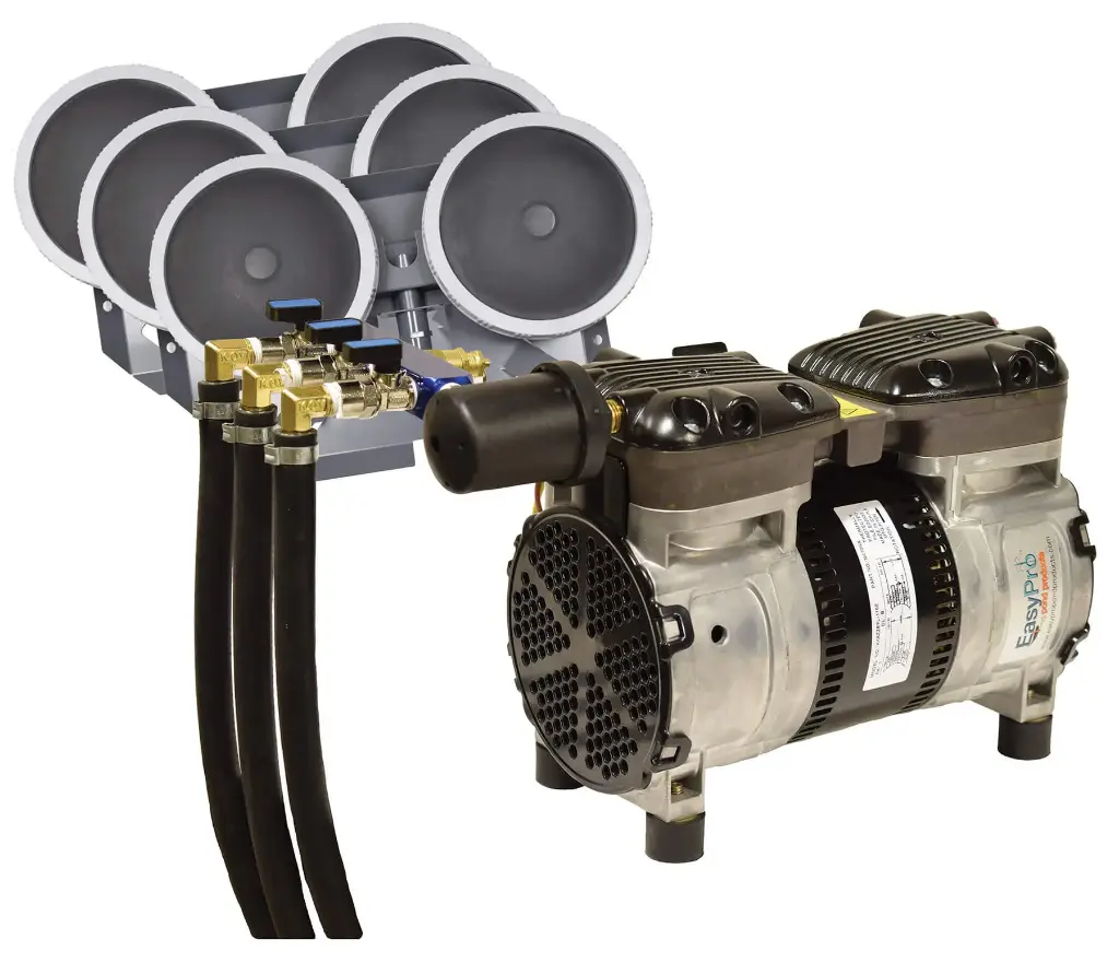 Easy Pro Rocking Piston Pond Aeration System - 1/2 HP 3 Valve Kit w/ NO Tubing