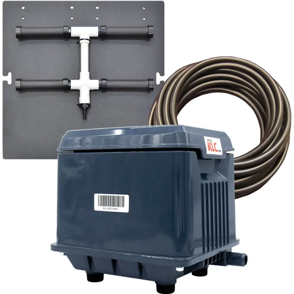 Easy Pro Shallow Water Aeration kits - KLC60 Linear compressor with one diffuser